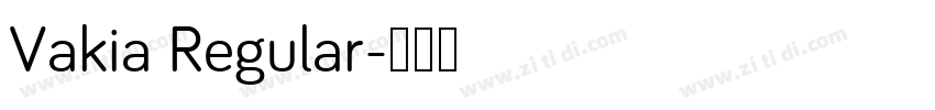 Vakia Regular字体转换